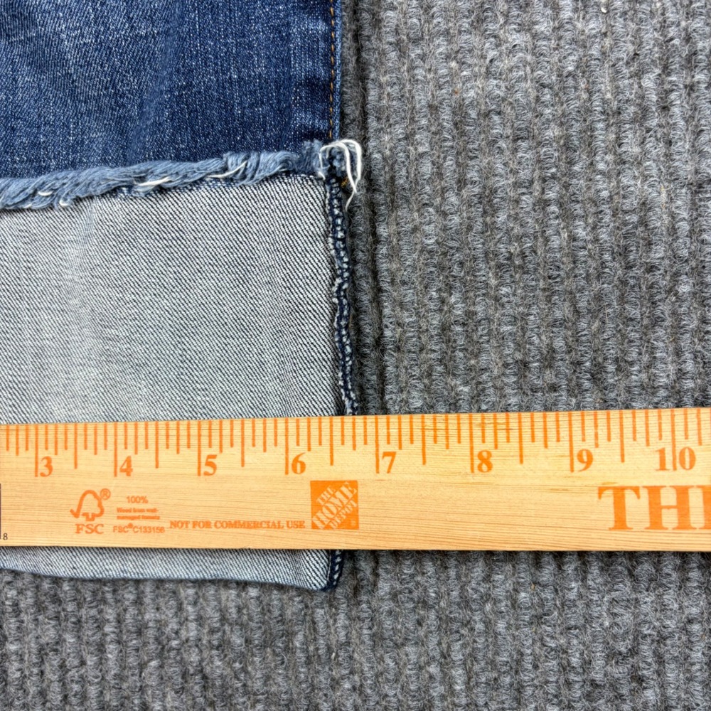 KUT from the Kloth Jeans Womens Size 6 Blue Denim Raw Hem Cuffed Crop Indigo‎ - Picture 8 of 9